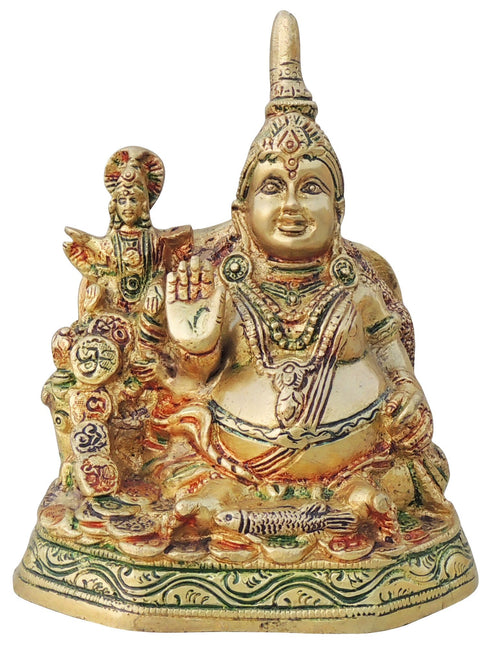 Brass Kuber Ji God Idol Statue 1.92 Kg